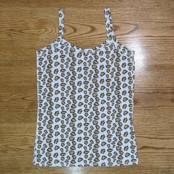Kirra Sleeveless Top Tank Layering Leopard Print Brown Tan Women’s Size Large - Picture 2 of 4